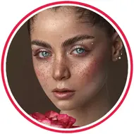 آموزش چهره تخصصی کک و مک دار همراه با بافت  گل