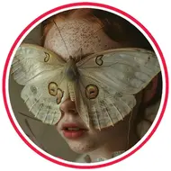 آموزش چهره دختر پروانه ای